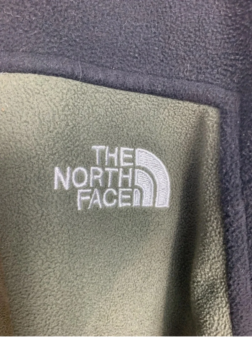 The North Face Men's Full Zip Fleece Jacket Olive Green Black XL Outerwear